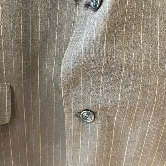 Brooks Brothers Sz 44 Reg. Brown Blazer Mens Striped 2 Button Vented - Picture 9 of 12
